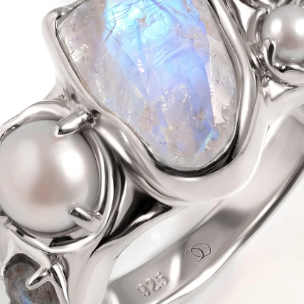 Moonstone Pearl Ring - Heirloom